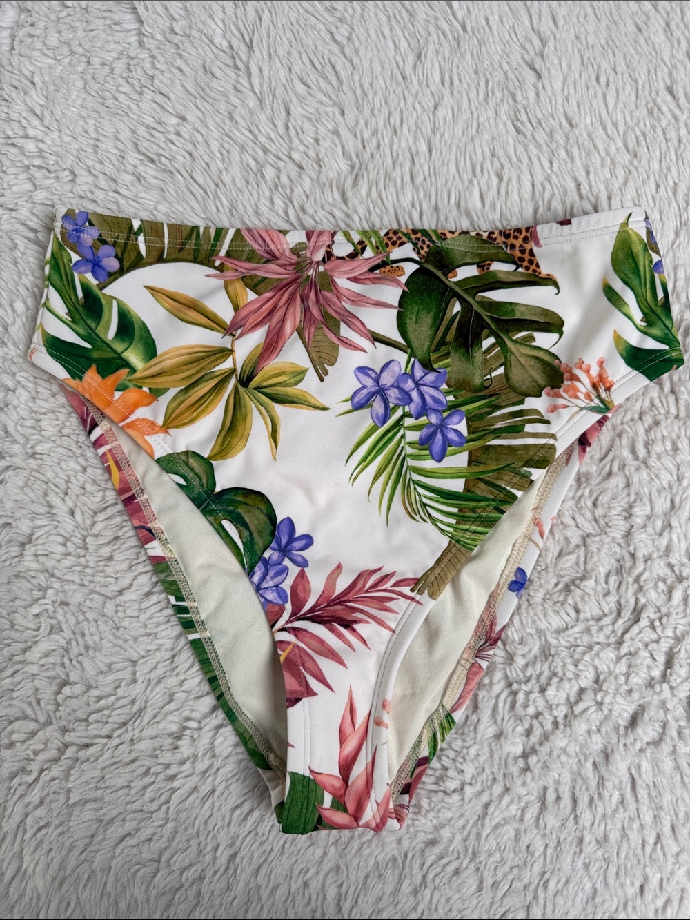 Tropical Floral High-Cut Bikini Bottoms by Sofia